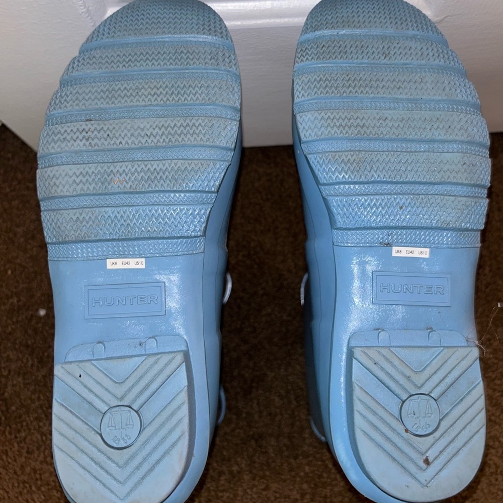 Light Blue Carolina Blue Hunter Rain Boots - Picture 8 of 11